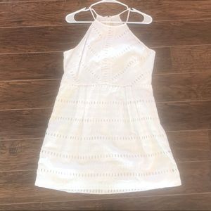LOFT Eyelit White Dress